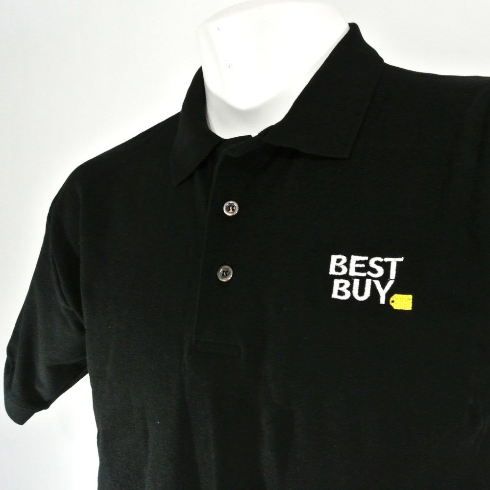 BEST BUY Electronics Tech Black Polo Shirt Employee Uniform NEW Size XL